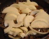 フライパンで作る牛丼♪キンピラごぼう乗せ作り方6写真
