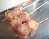 豚串。みょうがとぐるんぐるん巻き作り方4写真