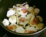 ∮にんにく風味✰里芋とベーコンの炒め煮∮作り方3写真