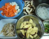 具沢山の味噌汁②さつま汁作り方1写真