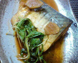 旬のお魚♪さばの味噌煮　水菜添え作り方8写真