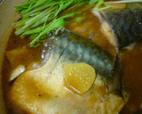 旬のお魚♪さばの味噌煮　水菜添え作り方7写真