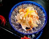 副菜に☆大根人参玉ねぎと油揚げの酢の物作り方9写真