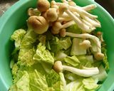 白菜とくずし豆腐のあんかけ丼作り方1写真
