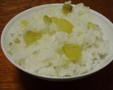 計量いらずで秋の味☆サツマイモご飯☆作り方7写真