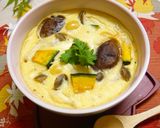 秋の豆腐蒸し♪クリームシチュー風味作り方4写真