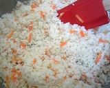 簡単！鮭フレークと塩昆布のおこわ 炊飯器作り方2写真
