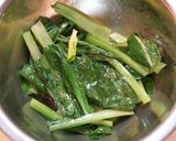 小松菜の中華カニクリームあんかけ作り方1写真
