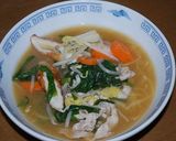 フライパンで　野菜たっぷり味噌ラーメン作り方8写真