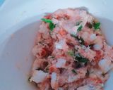＊鶏ひき肉とはんぺんの梅しそ照り焼き＊作り方2写真