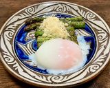 アスパラガスのバター焼き温泉卵添え作り方6写真