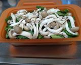 シリコンスチーマーで青梗菜&しめじ作り方2写真