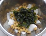 大根わかめ大豆の天かすめんつゆサラダ作り方4写真