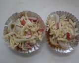 ちくわとカニカマのじゃこチーズ焼き作り方2写真