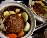 土鍋で煮込みハンバーグ・和風味☆作り方7写真