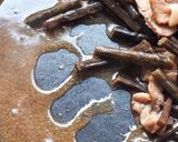 わらびと豚肉とネギの炒め物作り方5写真
