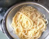 牡蠣と春菊のマリナーラスパゲッティ作り方9写真