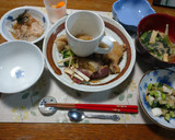 お揚げと小松菜と舞茸の練りごま味噌汁作り方4写真