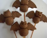 ハロウィンケーキにコウモリクッキーピック作り方6写真