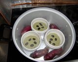 甘さ控えめ☆しぼり黒豆の抹茶蒸しパン☆作り方5写真