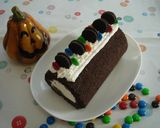 ブラックココアのロールケーキ作り方10写真