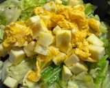 キャベツとはんぺん卵の塩昆布炒め作り方5写真