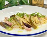 🍝茄子とベーコンのめんつゆペペロンチーノ作り方6写真