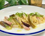 🍝茄子とベーコンのめんつゆペペロンチーノ作り方6写真