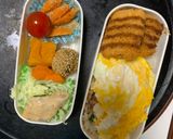 レンジ簡単梅味噌西京焼味オムライス弁当作り方17写真