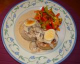 栗ときのこと鶏のクリーム煮作り方9写真