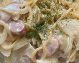 ソーセージのクリームパスタ😋作り方6写真