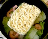 塩味で★白菜とえびのシンプル蒸しうどん作り方2写真
