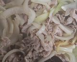 玉ねぎたっぷり色々きのこの肉豆腐作り方3写真