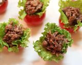 簡単＆オシャレ☆ひとくち焼肉トマトカップ作り方3写真