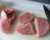ハムステーキでおにぎり作り方5写真