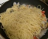 【辛】シラス・アサリ・トマトのパスタ作り方8写真
