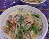 【辛】シラス・アサリ・トマトのパスタ作り方10写真