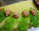 お弁当に♪レンジdeサラダ菜しゅうまい☆作り方2写真