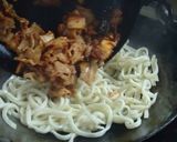 豚キムチ焼きうどん作り方5写真