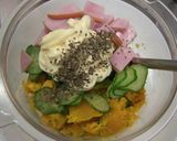 レンジで簡単かぼちゃサラダ　作り方3写真