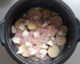 ベーコン・クリチの洋風さつまいもご飯。作り方4写真