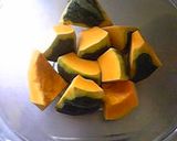 レンジで簡単！ほろ酔いかぼちゃ煮①作り方1写真
