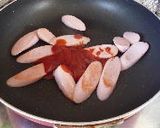 魚肉ソーセージのケチャップ炒め作り方4写真