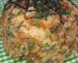 冷凍ご飯＋卵＋ツナ大豆＋葱＝即席和風炒飯作り方5写真