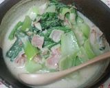 ターサイ(又は青梗菜）中華ミルク炒め作り方5写真