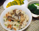 【健康】まいたけと鶏肉の混ぜご飯作り方5写真
