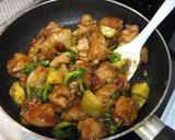さつまいもと鶏肉の照焼作り方6写真