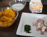 ハロウィンに♪かぼちゃのクリームパスタ作り方1写真