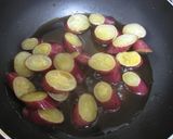 ポッカレモンでさつま芋と柿のみたらし和え作り方3写真