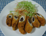 鶏ささみの柴漬けはさみ揚げ作り方6写真